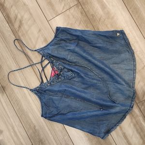 GUESS? Denim Strappy shirt